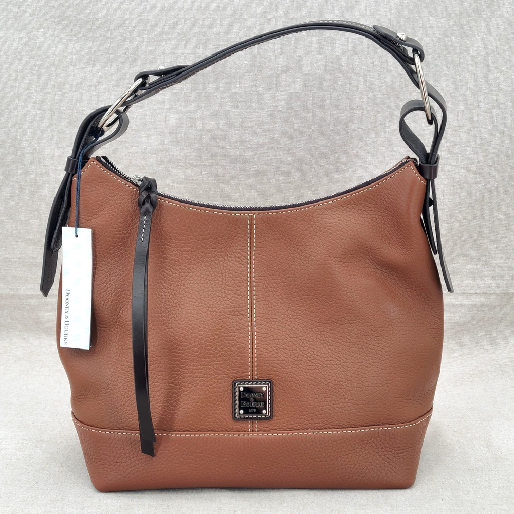 Dooney & Bourke Gracie Pebbled Leather Hobo Shoulder Bag Purse Saddle Tan NWT